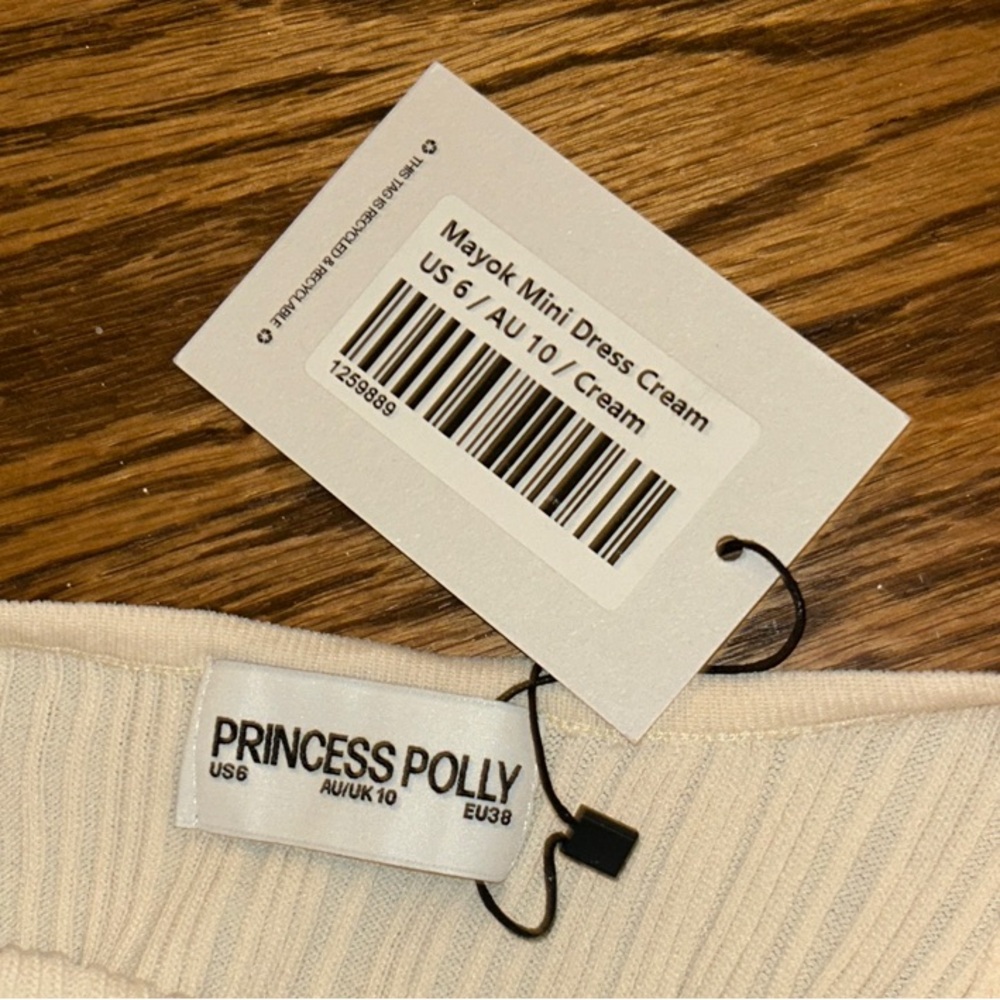Princess Polly Cream Backless Dress - Picture 2 of 4